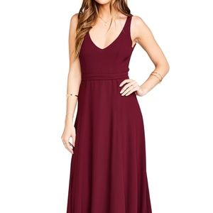 Jenn Maxi Dress Merlot Chiffon
